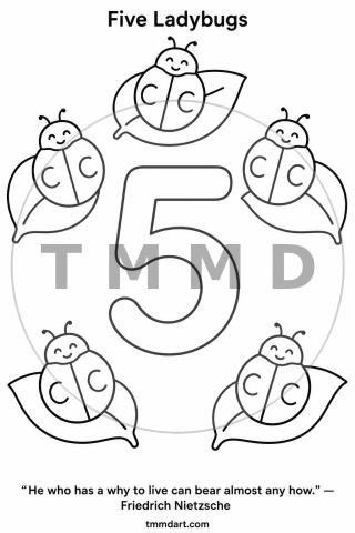 Five Ladybugs