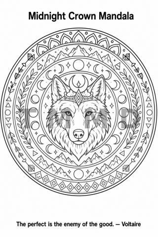 Midnight Crown Mandala