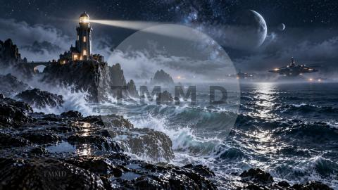 Lighthouse on the Black Ocean