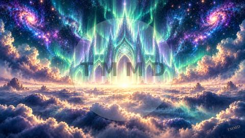 Aurora Cathedral Above the Clouds