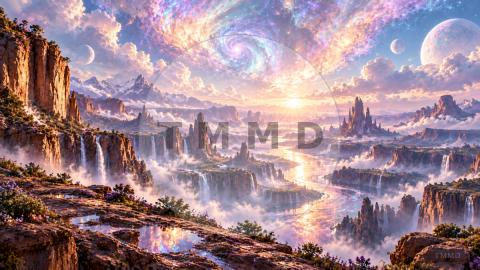 Opaline Sky Over the Sacred Canyon