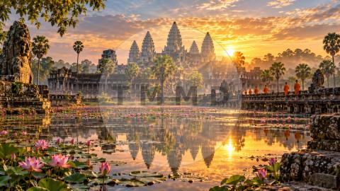Golden Dawn at Angkor Wat