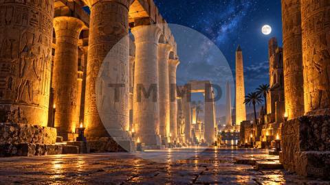 Karnak bajo estrellas del Nilo
