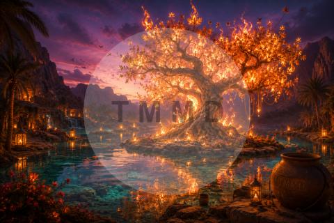 Fire Tree at the Oasis