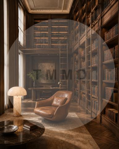 Biblioteca dorada contemporánea