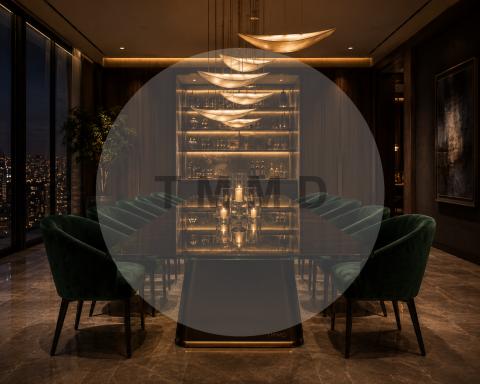 Comedor de cristal ahumado