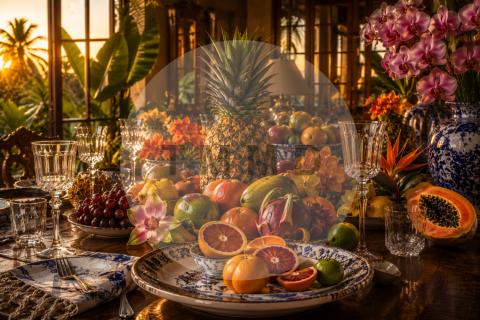 Banquete Tropical al Atardecer