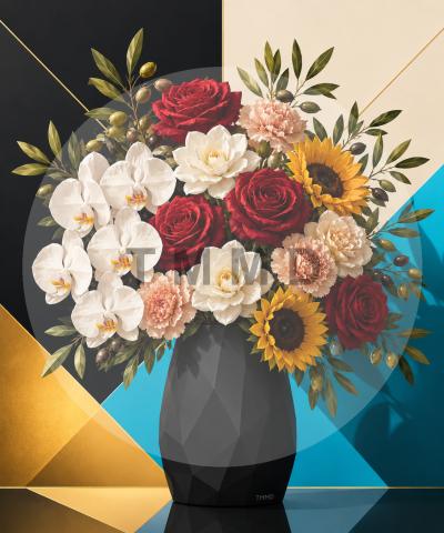 Black Vase Luxury Bouquet