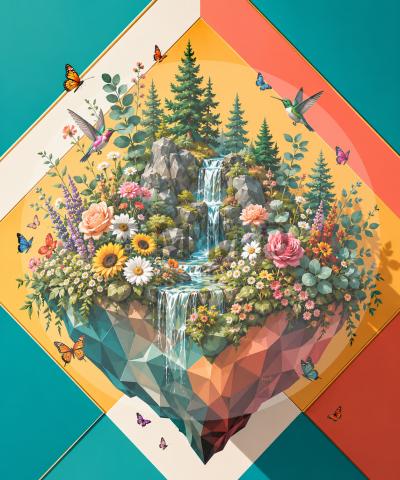 Floating Spring Garden Island