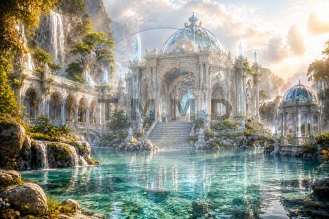 Crystal Sanctuary Beside the Celestial River