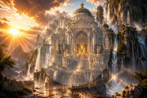 Solar Cathedral of Eternal Waterfalls