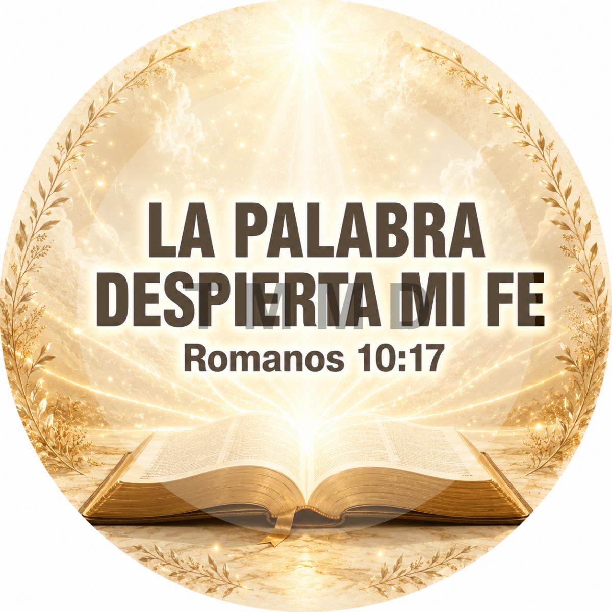 Premium bíblico circular, La Palabra de Dios, fe y