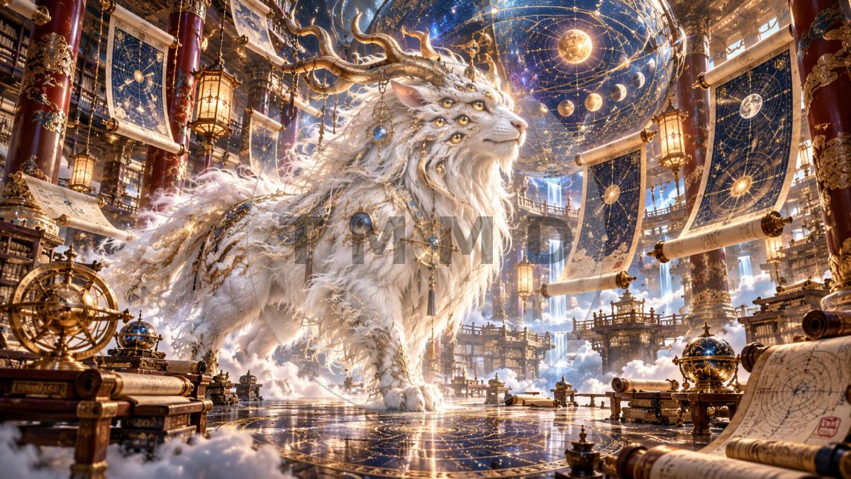 Bai Ze in the Celestial Library