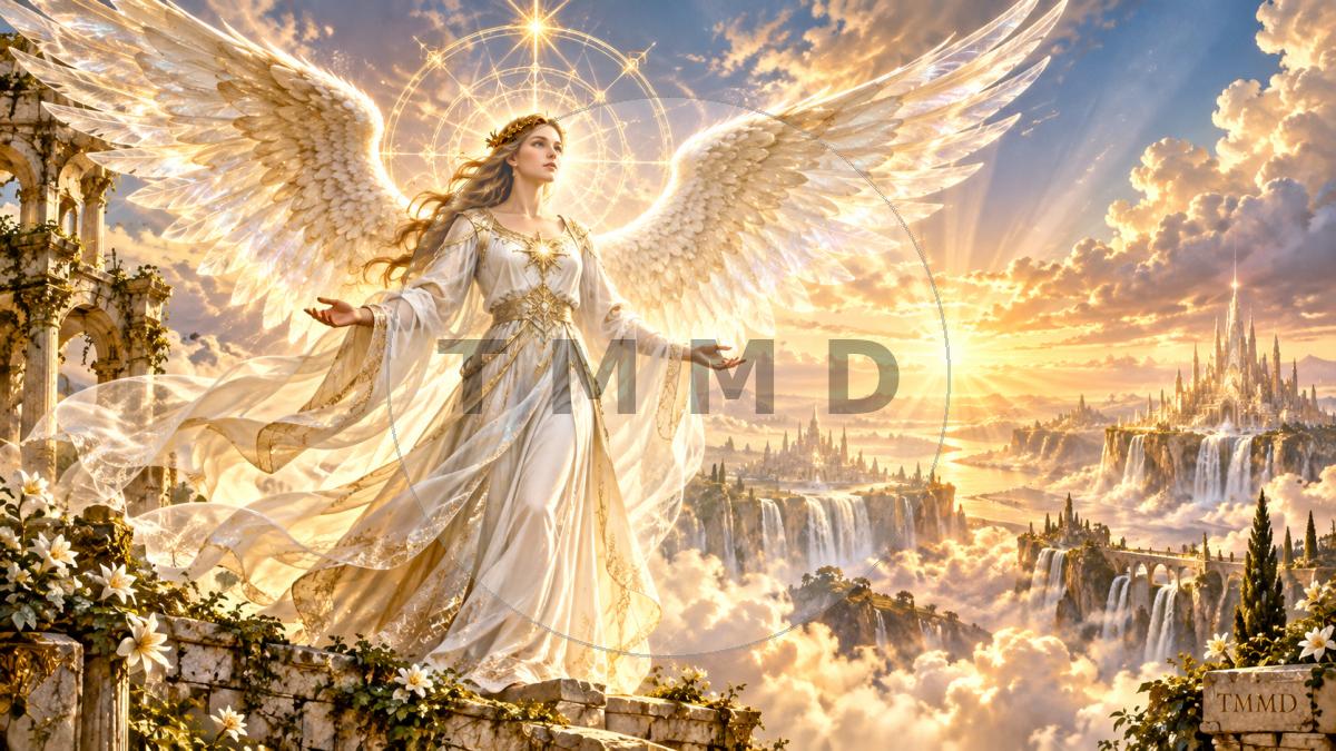 Angel of Light over the Golden Horizon
