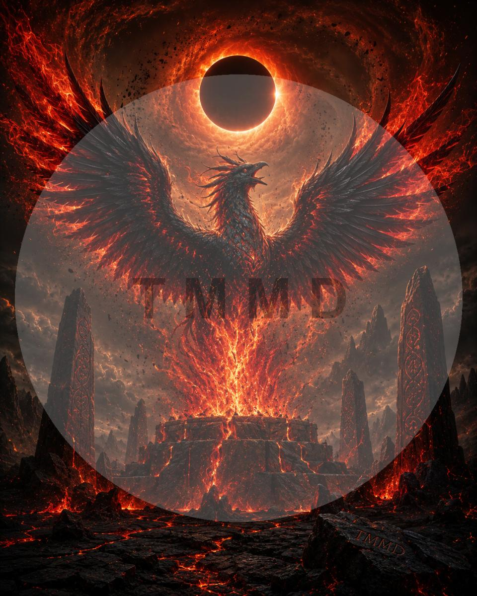 Fénix Negro del Eclipse Carmesí