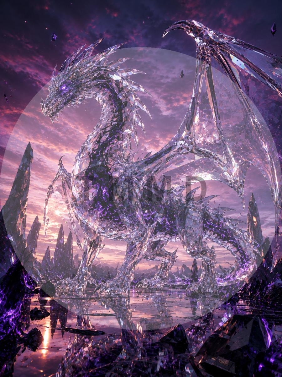 Crystal Dragon and Black Flame