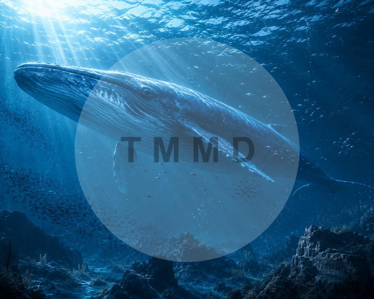 Blue Whale Beneath the Abyssal Sun