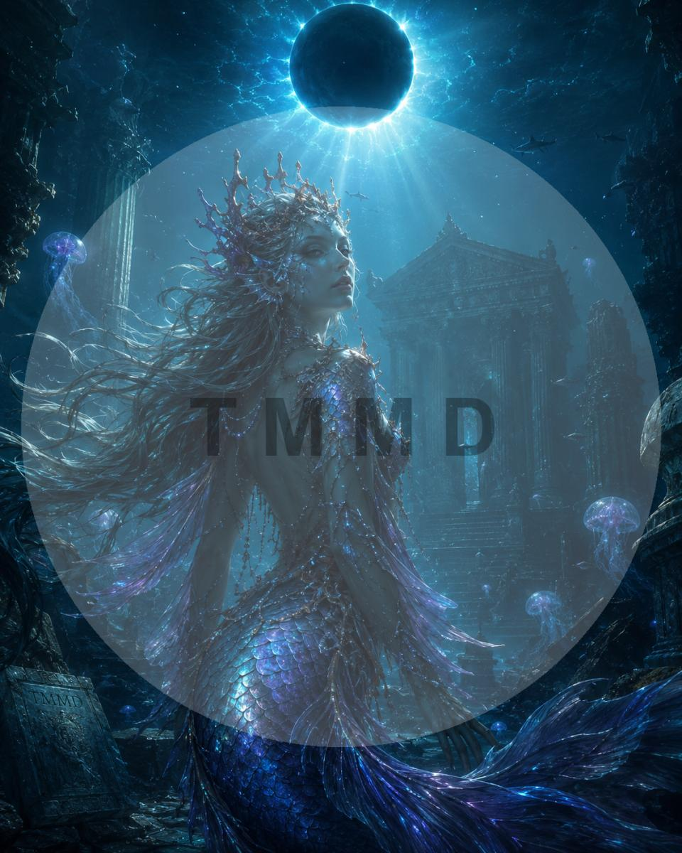 Abyssal Mermaid of the Blue Eclipse