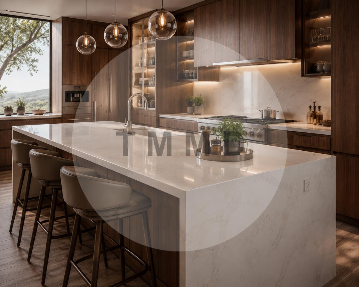 Walnut and Quartz Chef Kitchen