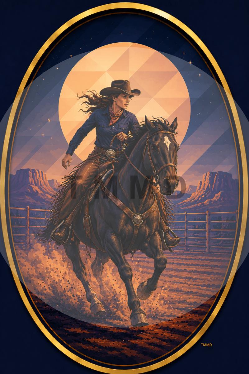 Moonlit Cowgirl Gallop