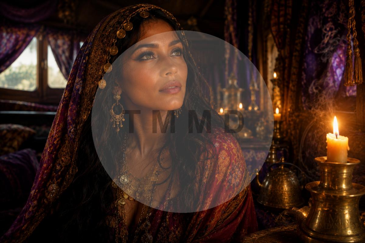 Romani Saint Beneath Violet Candles