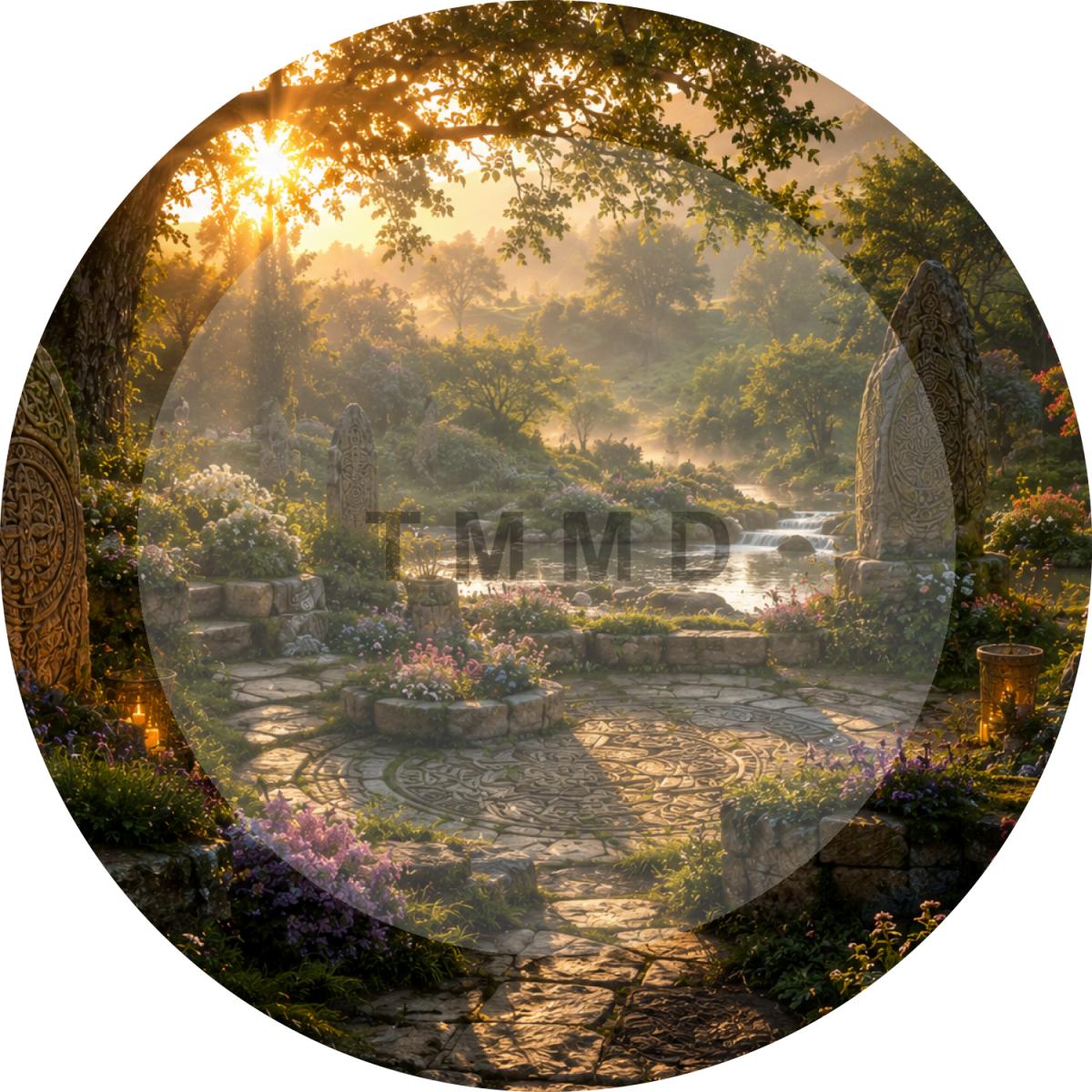 Ancient Celtic healing garden.