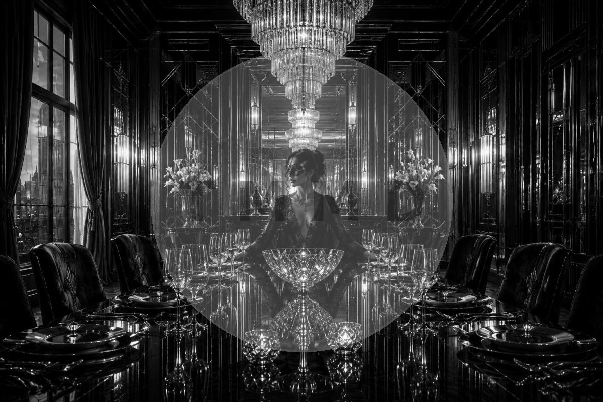 Cena privada bajo cristal negro